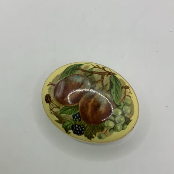 Ayshford Stafforshire England Berry Vintage Falcon China Trinket Box - Picture 3 of 6